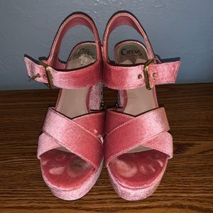 Pink Velvet Platforms by Sam Edelman